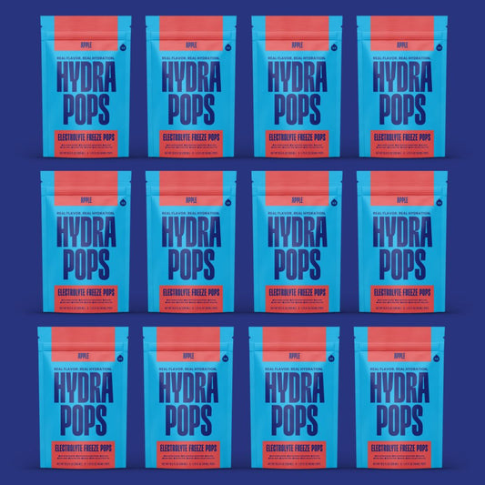 Hydra Pops – Electrolyte Freeze Pops – 12 Bag Apple Pack