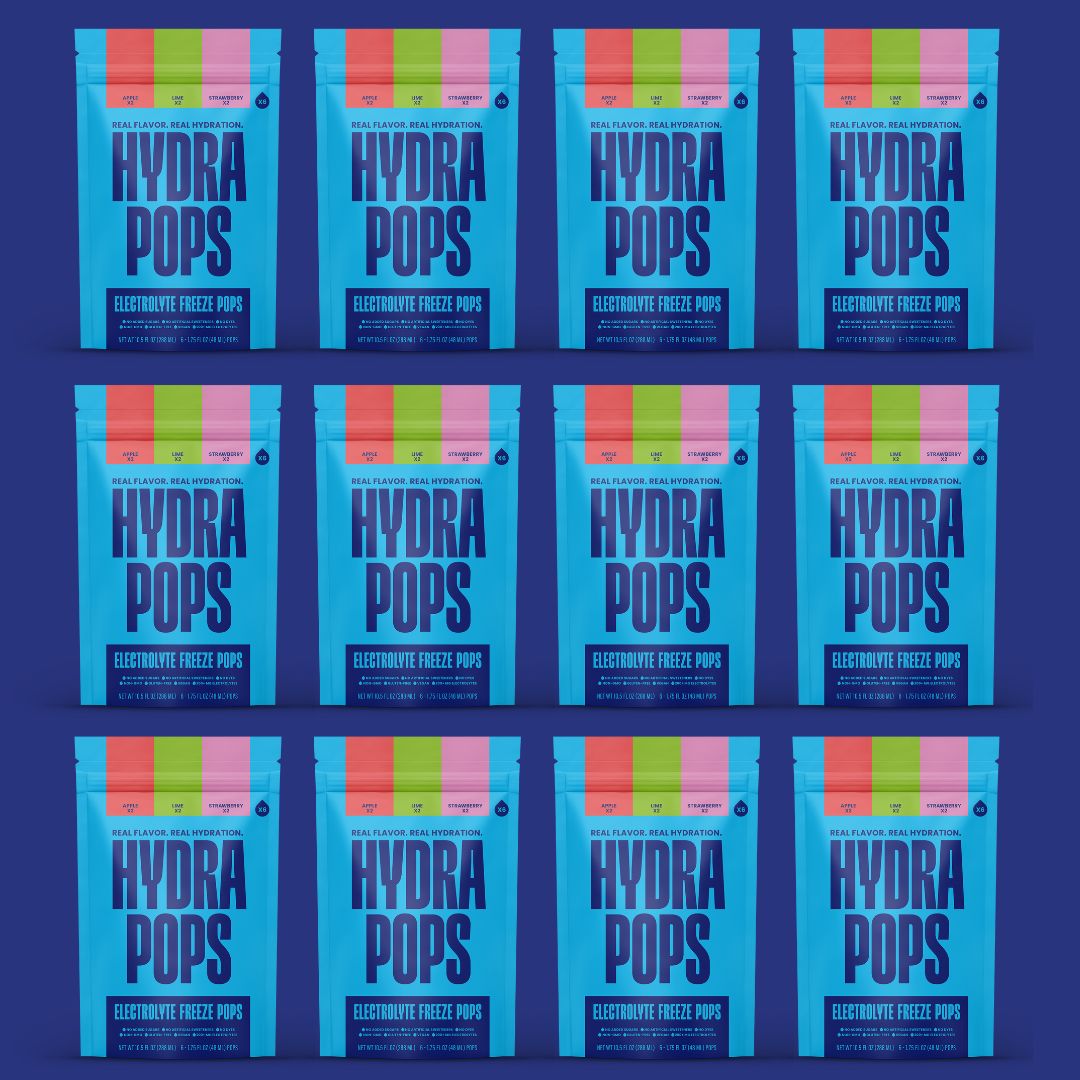 Hydra Pops – Electrolyte Freeze Pops – 12 Bag Variety Pack
