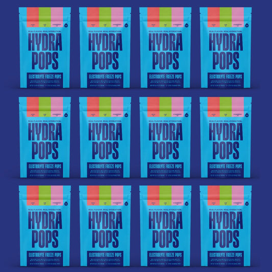Hydra Pops – Electrolyte Freeze Pops – 12 Bag Variety Pack