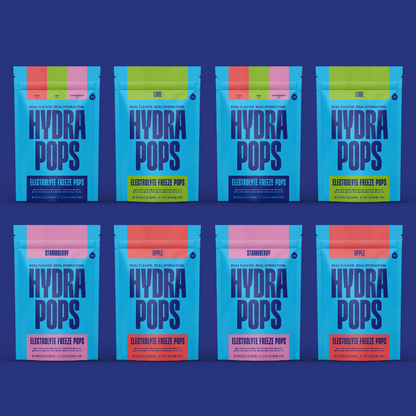 Hydra Pops – Electrolyte Freeze Pops – eight Bag BUNDLE Pack