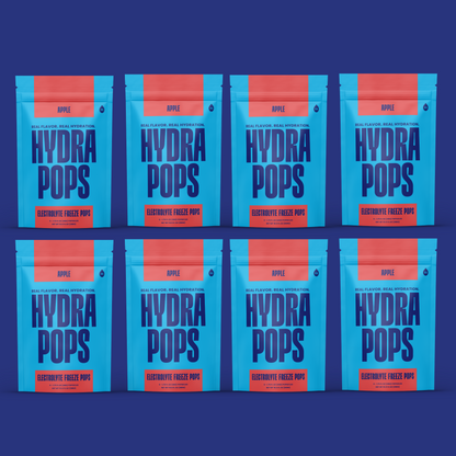 Hydra Pops – Electrolyte Freeze Pops –  eight Bag Apple Pack