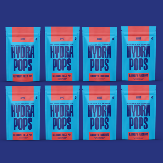 Hydra Pops – Electrolyte Freeze Pops –  eight Bag Apple Pack