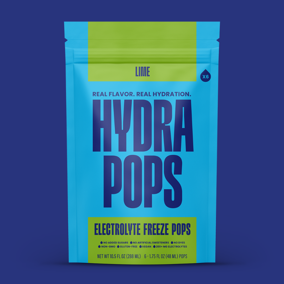 Hydra Pops – Electrolyte Freeze Pops –  four Bag Lime Pack