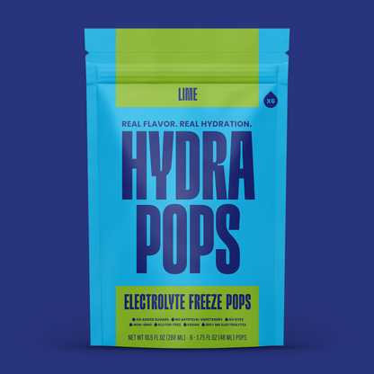 Hydra Pops – Electrolyte Freeze Pops –  four Bag Lime Pack