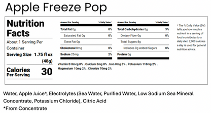 Hydra Pops – Electrolyte Freeze Pops – Apple